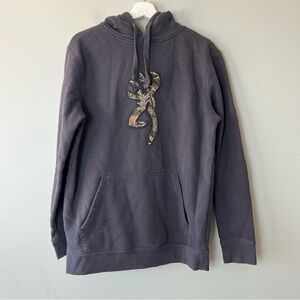 Browning‎ Logo Dark Gray Camo Hoodie Medium
